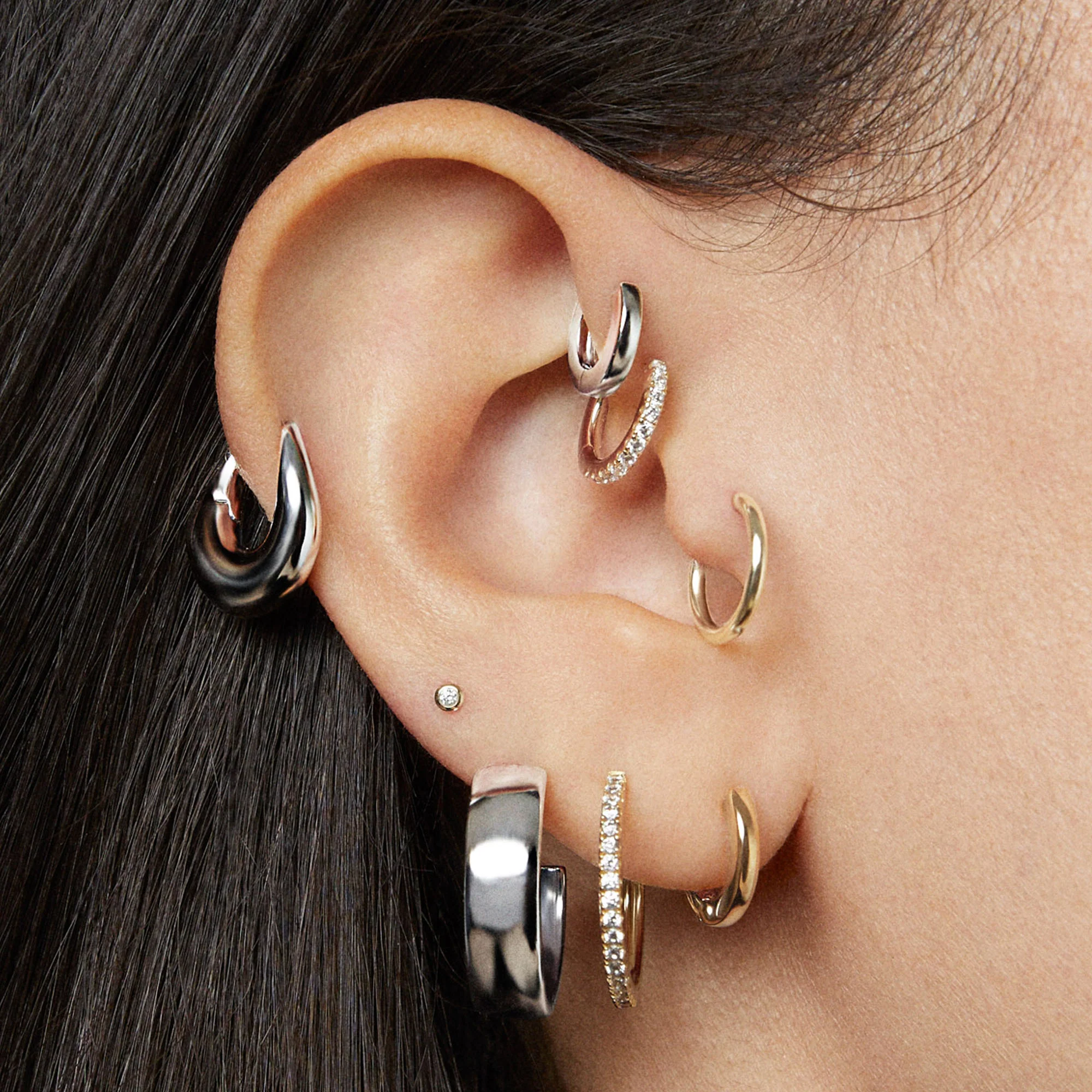 14k Classic Hoops 10mm - Image 4