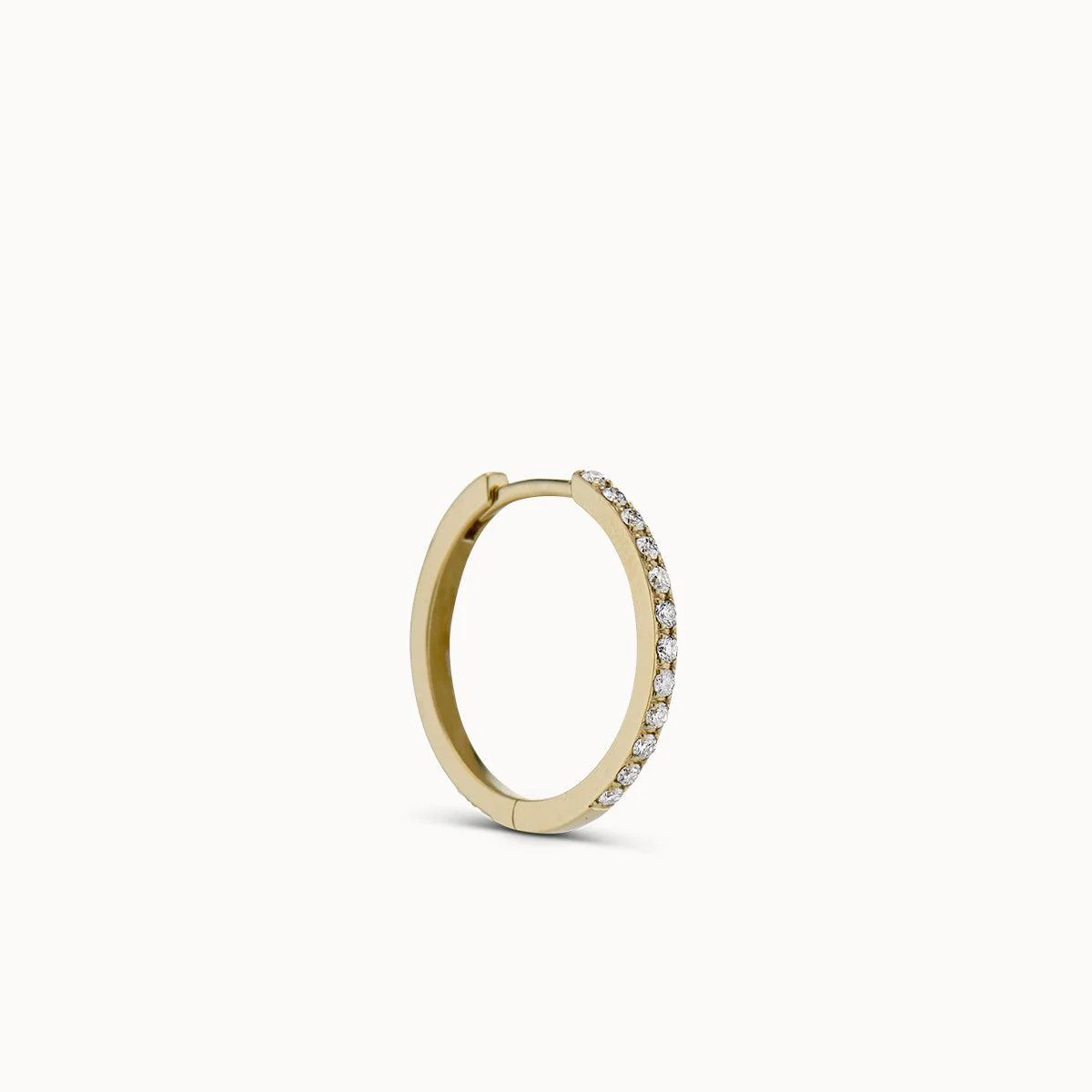 14k Diamond Hoop 17mm - Image 3