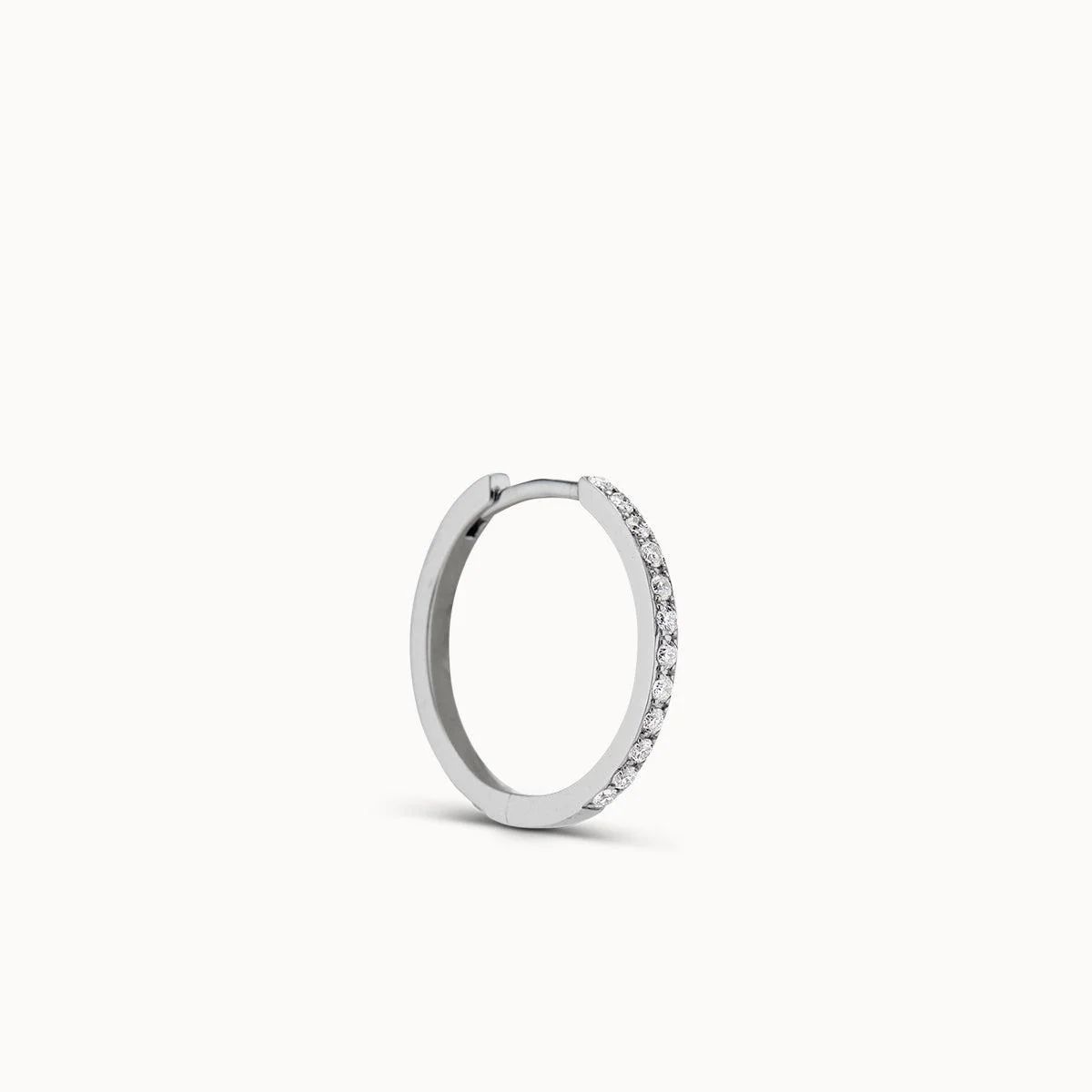14k Diamond Hoop 17mm - Image 4