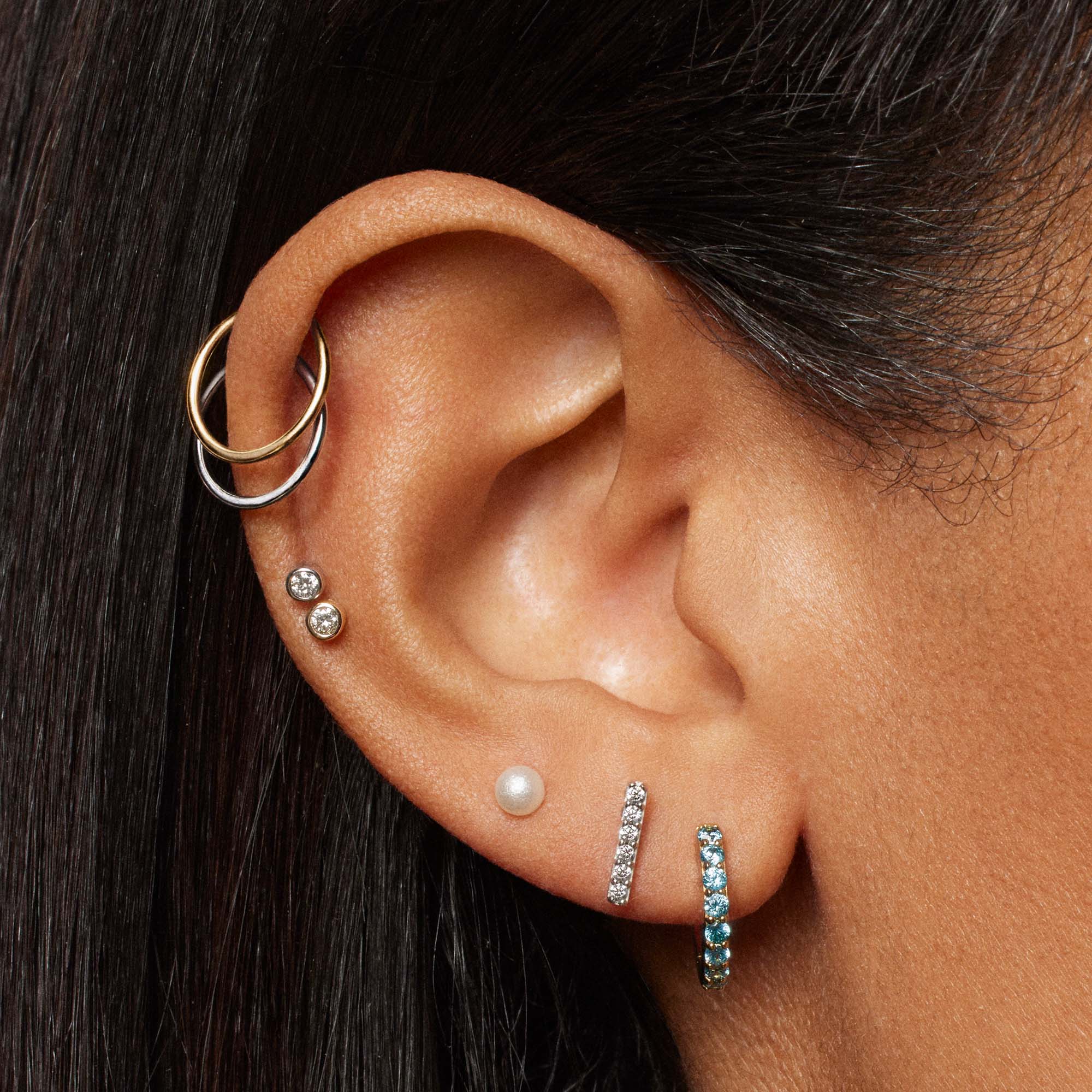 April Birthstone Bar Studs - Image 3