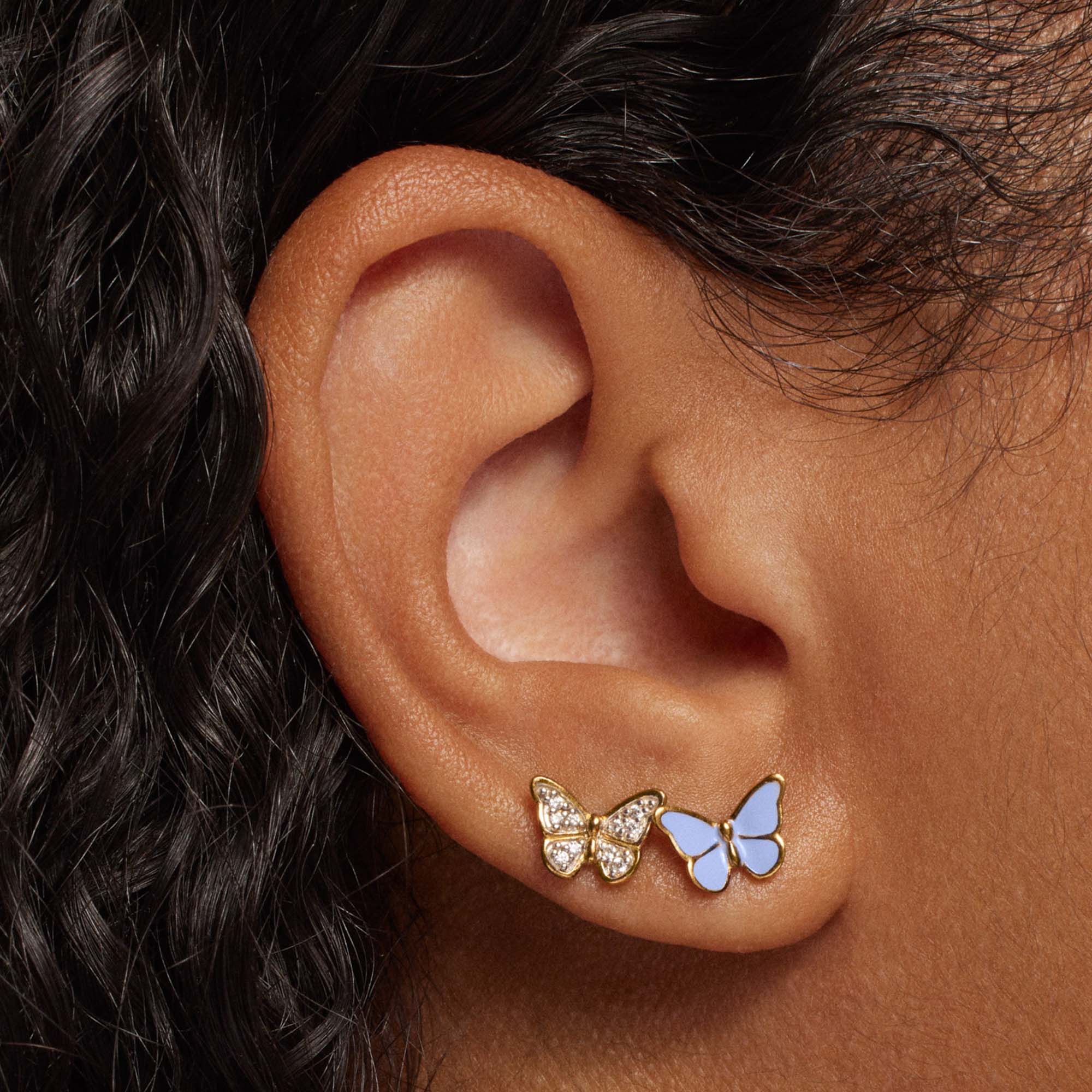 Butterfly Pavé Studs - Image 3