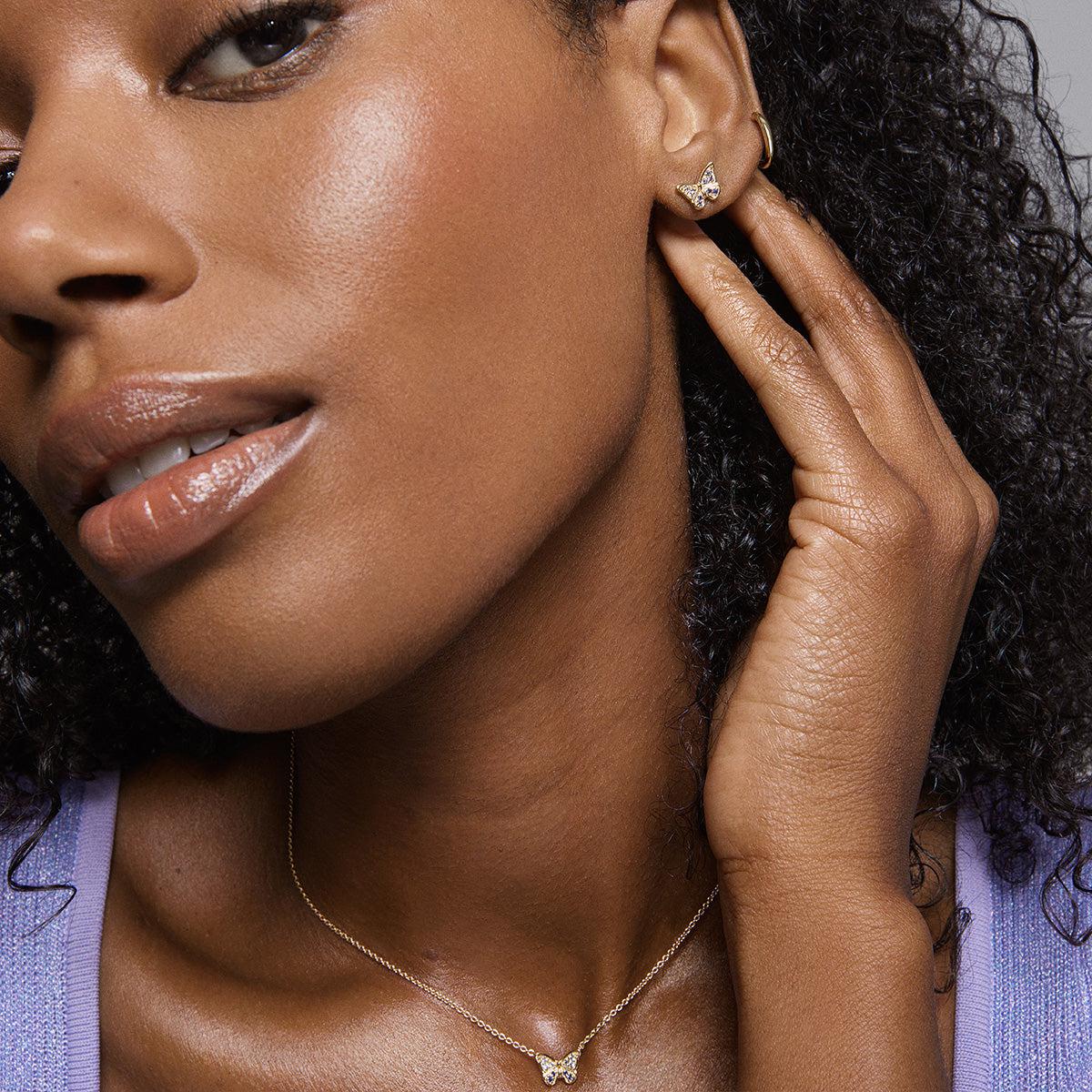 Butterfly Pavé Studs - Image 5