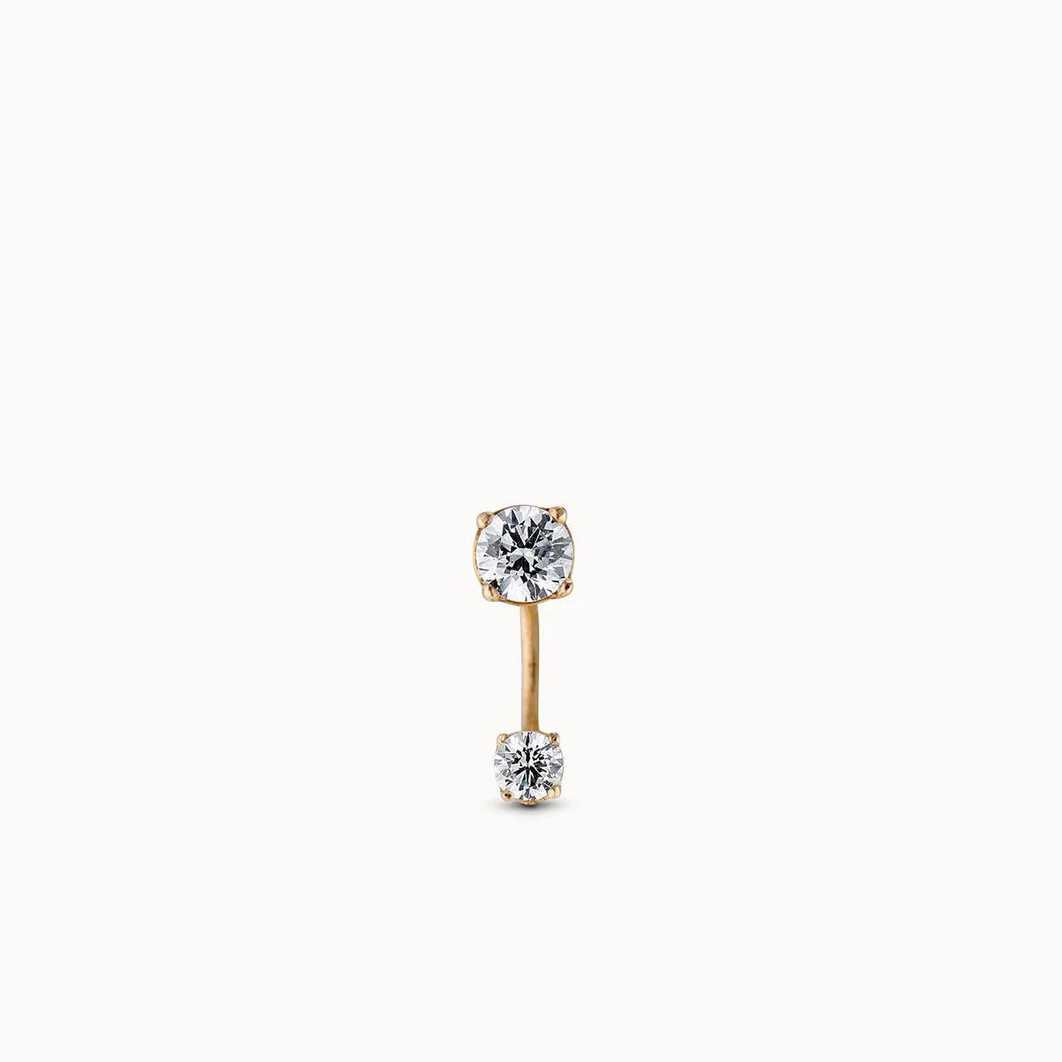 14k CZ C Hoops - Image 5