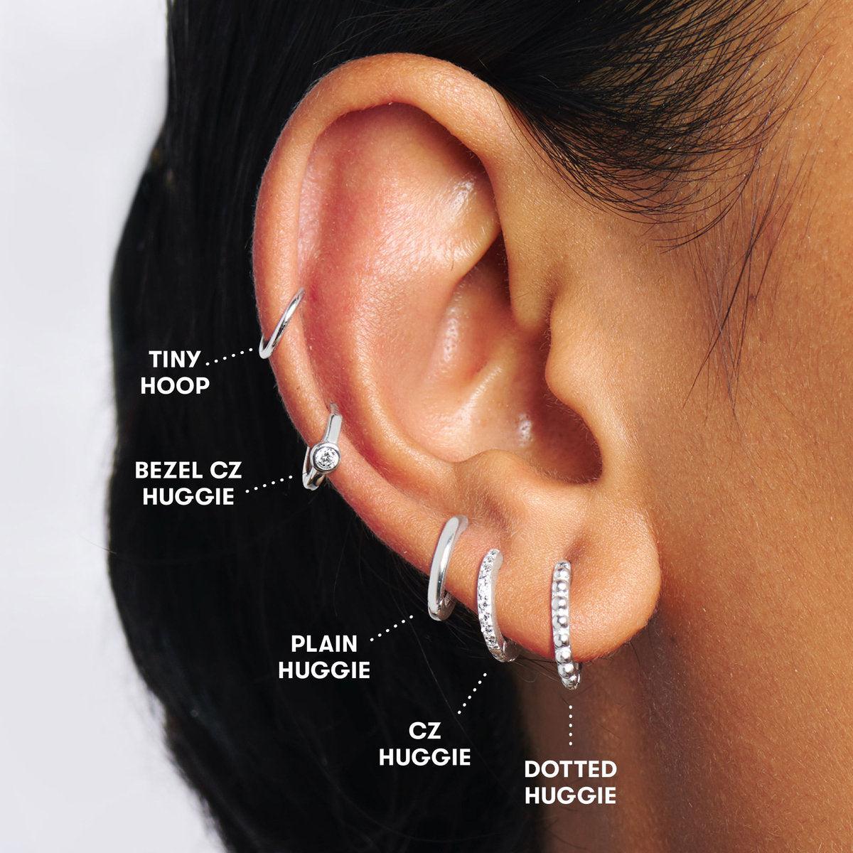 Huggie Plain Hoops - Image 5