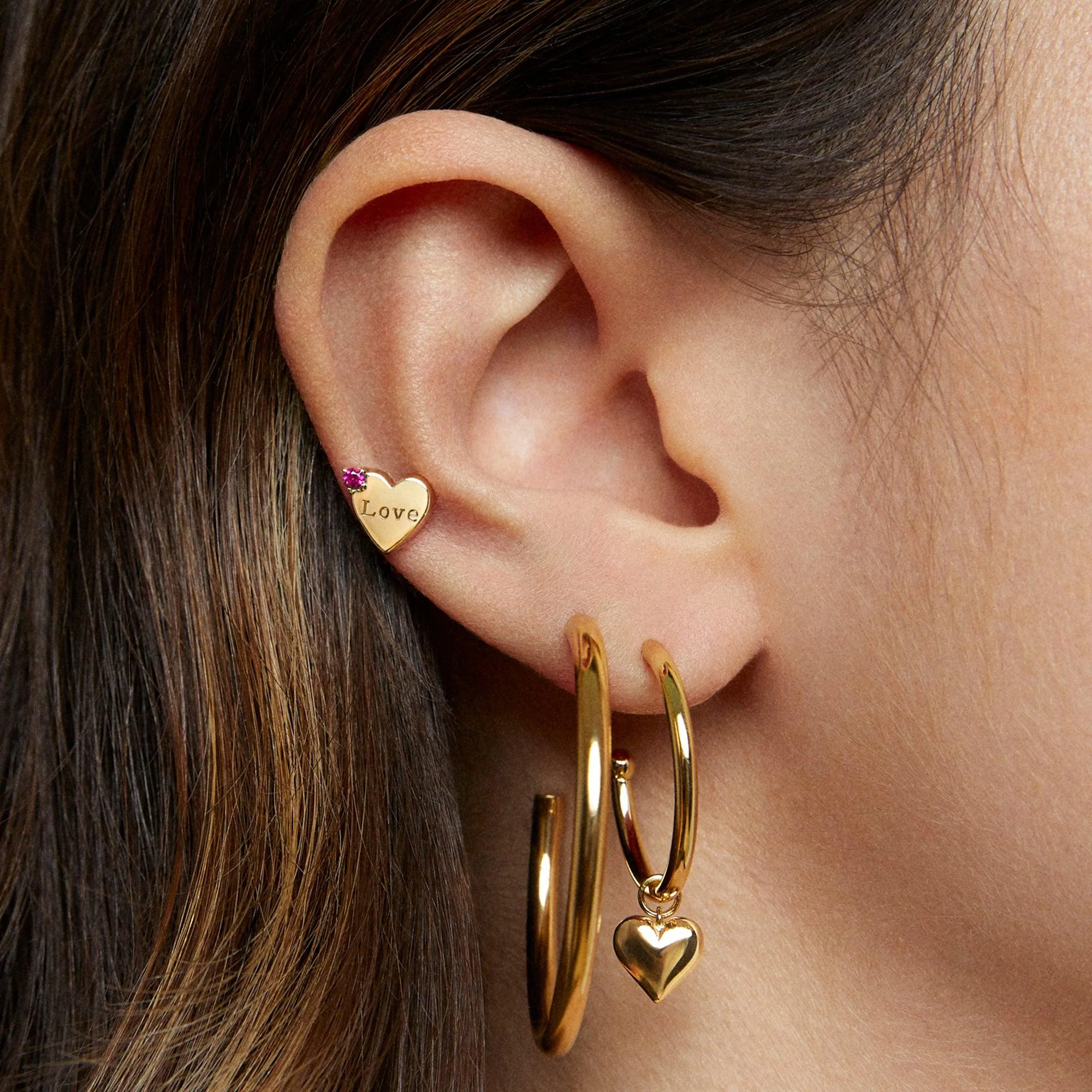 Love Charm Hoops - Image 3