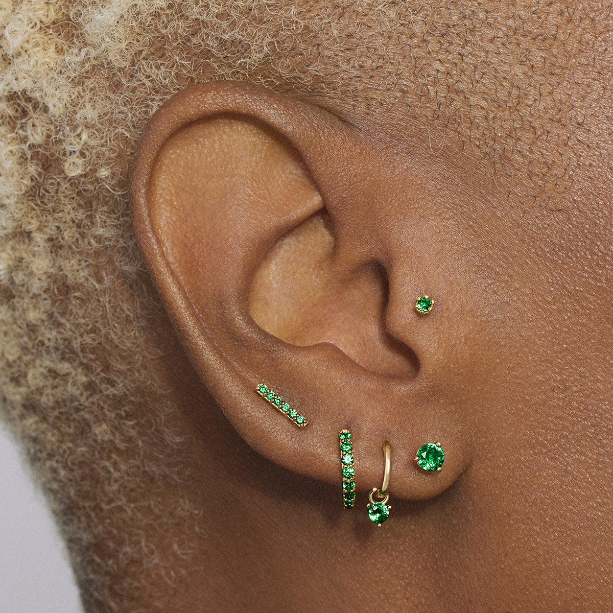 May Birthstone Hoops - Image 3