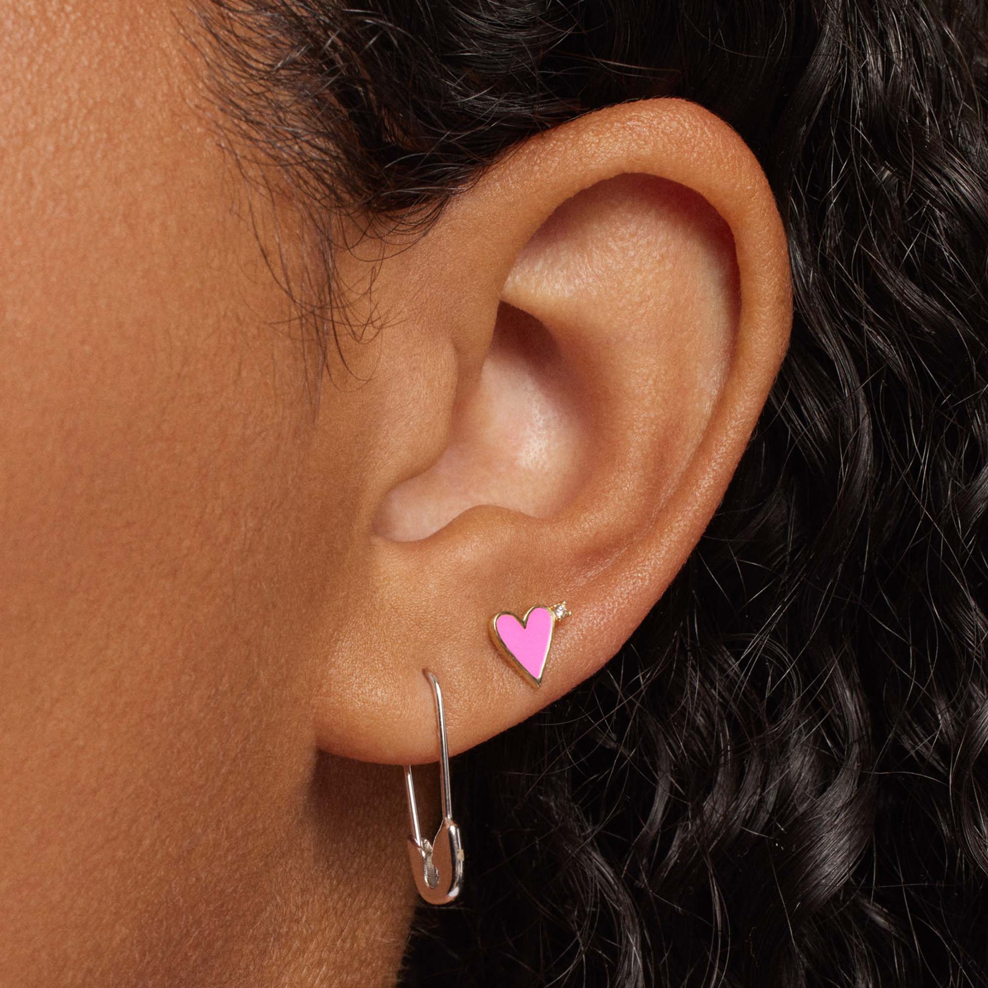 Neon Enamel Heart Studs - Image 6