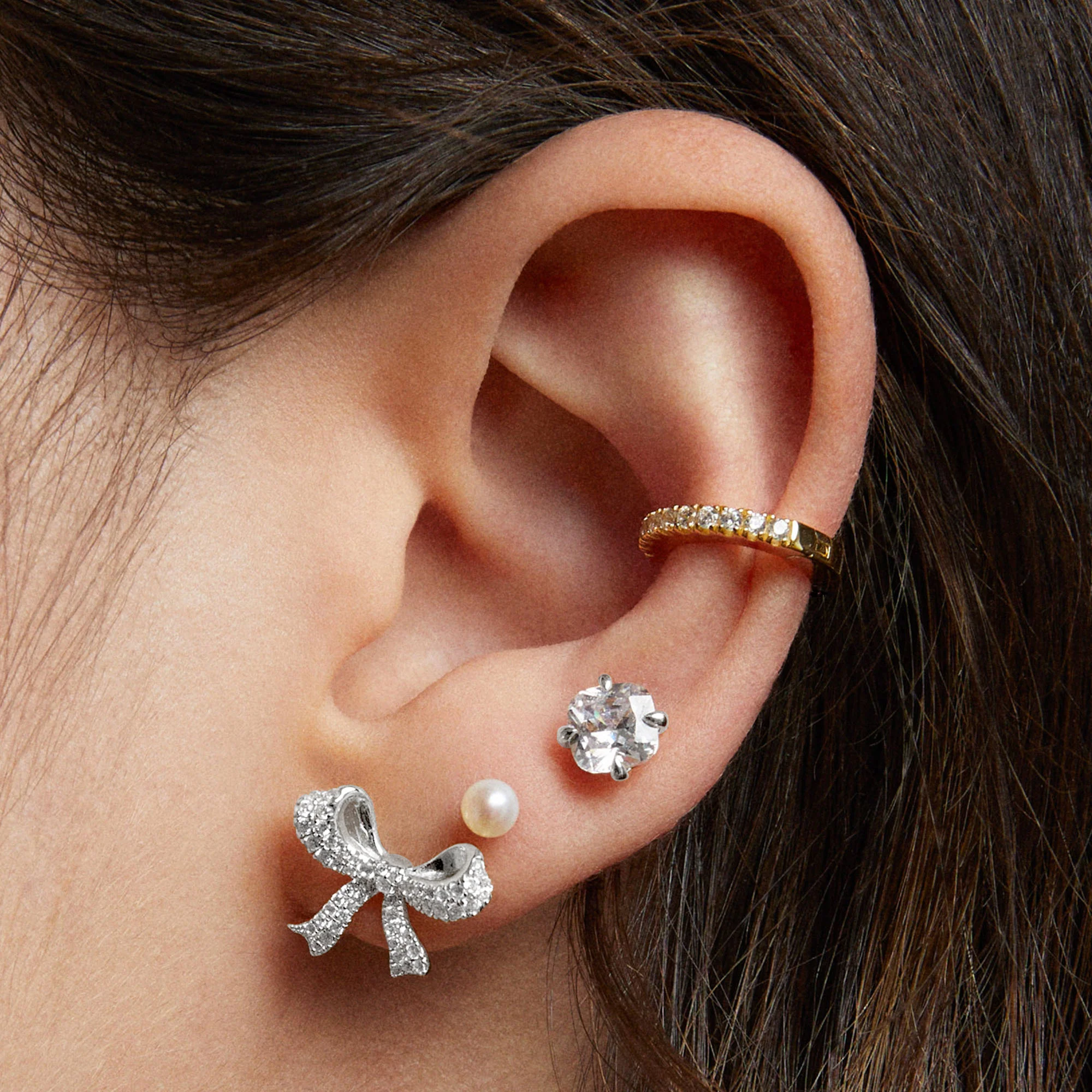 Princess Cut CZ Studs 6mm - Image 3